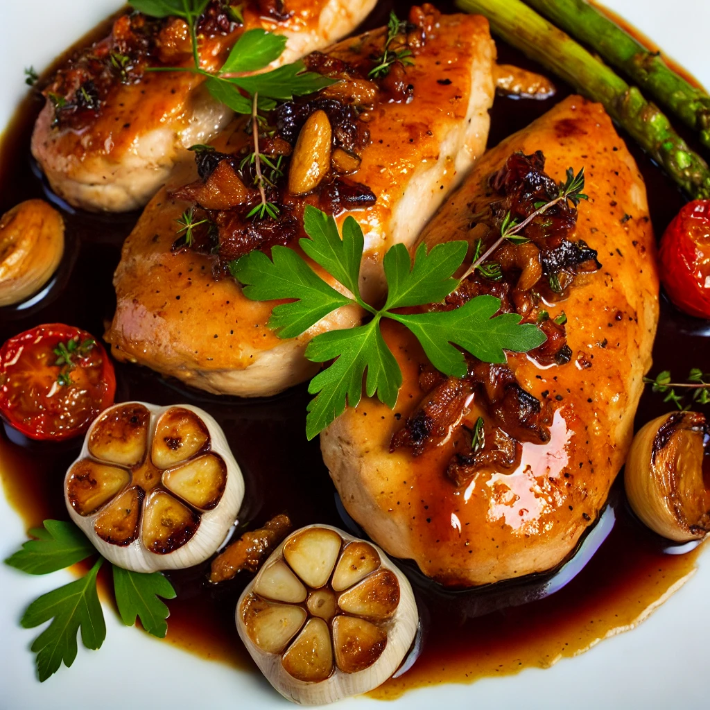 Chicken Breasts with Balsamic Vinegar and Garlic: A Flavorful Feast for the Senses