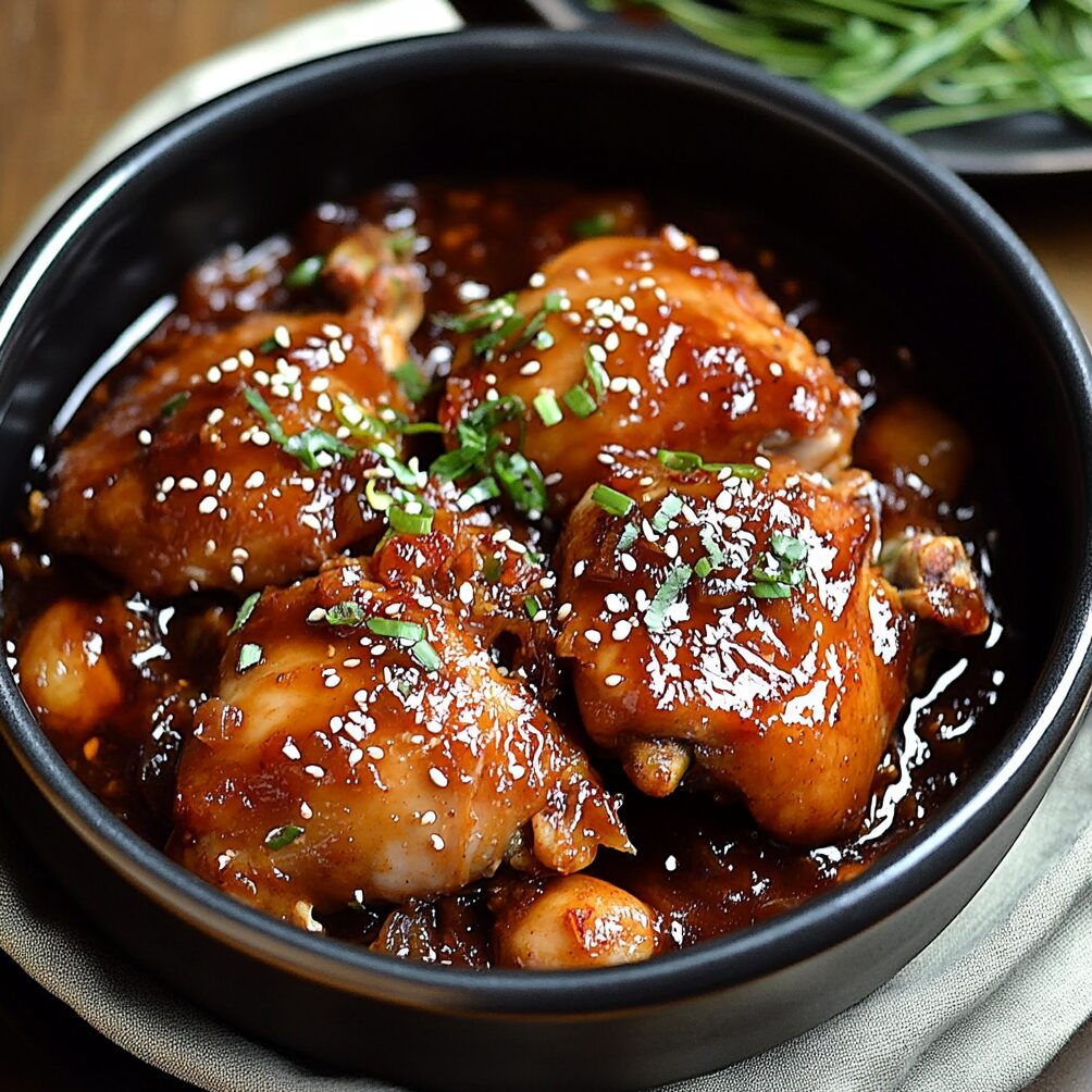 Korean Braised Chicken Thighs