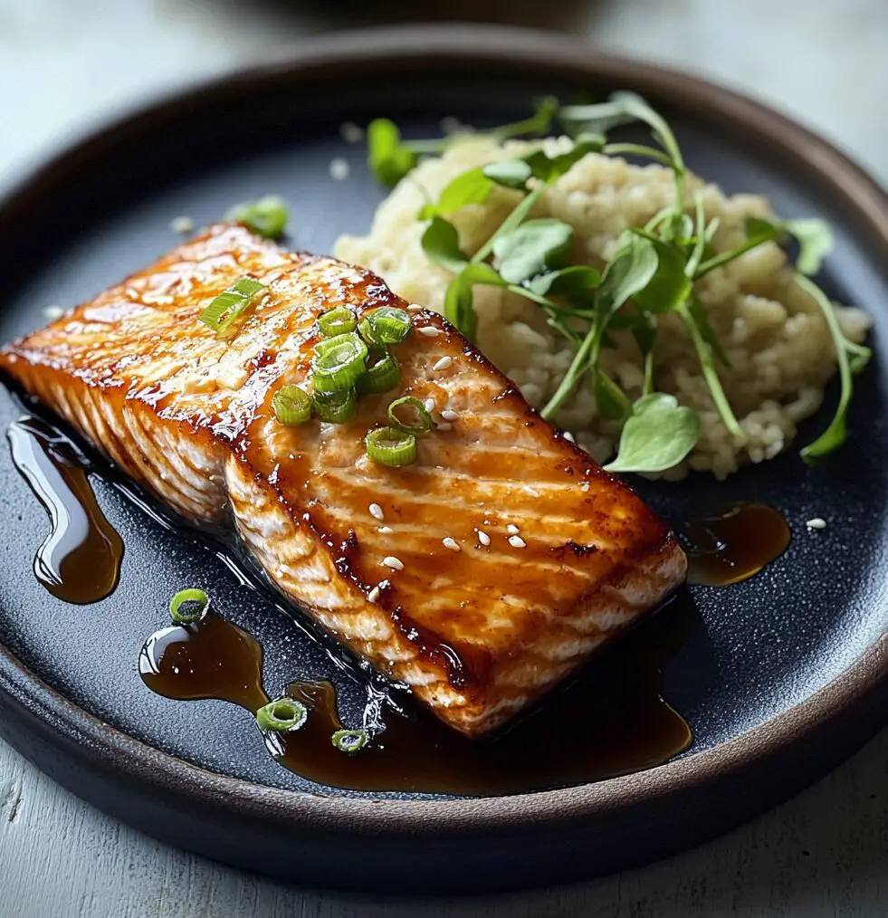 Caramel Miso Seared Salmon