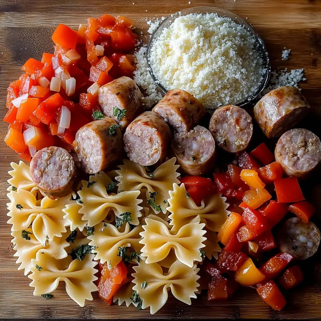 Italian Sausage with Bow Tie Pasta