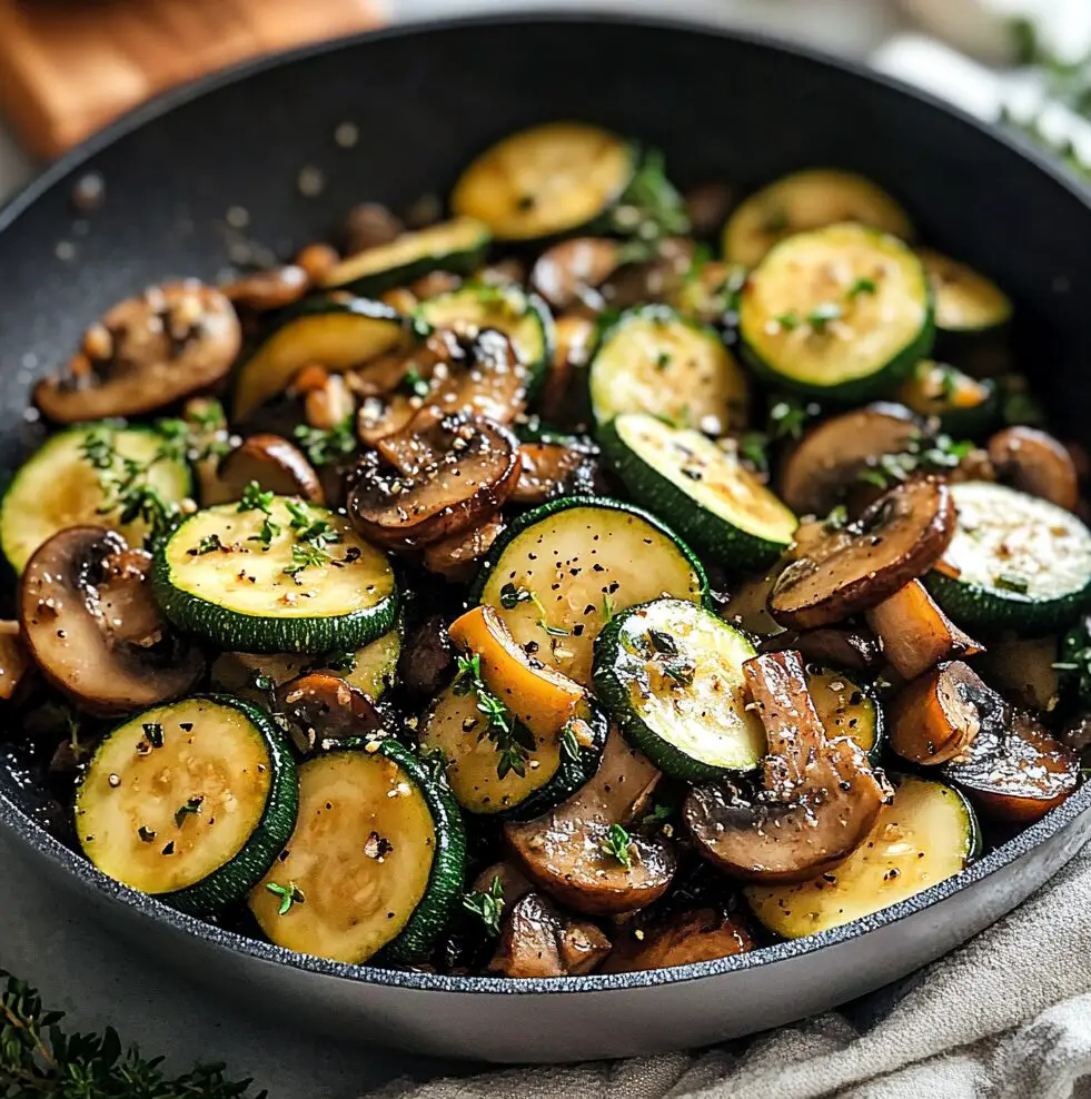 Skillet Zucchini and Mushrooms