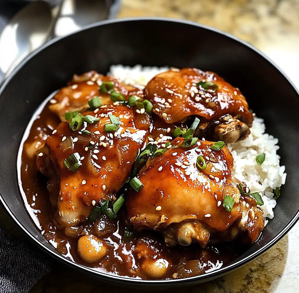 Korean Braised Chicken Thighs