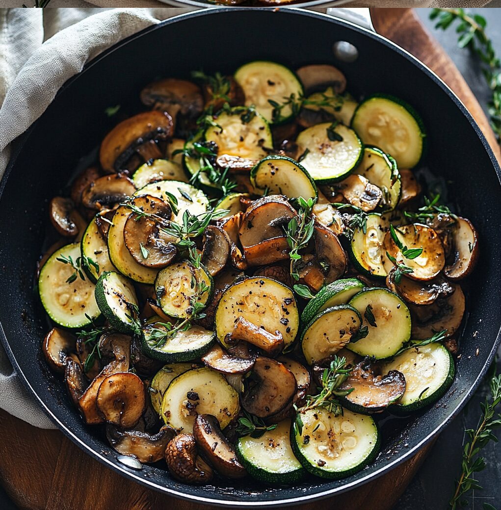 Skillet Zucchini and Mushrooms