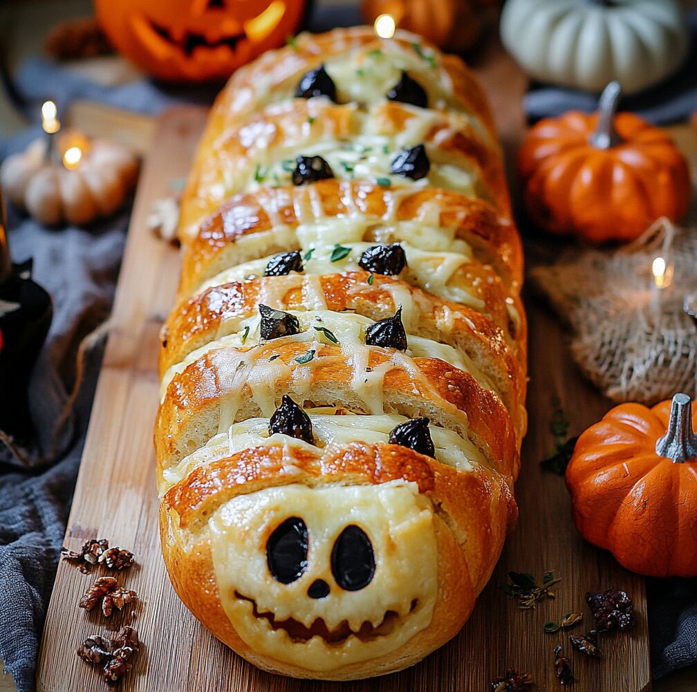 Halloween Garlic Bread
