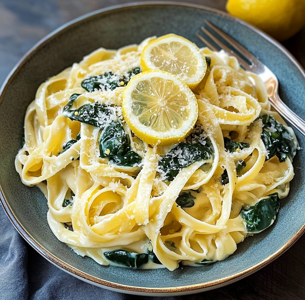 Lemon Ricotta Pasta with Spinach