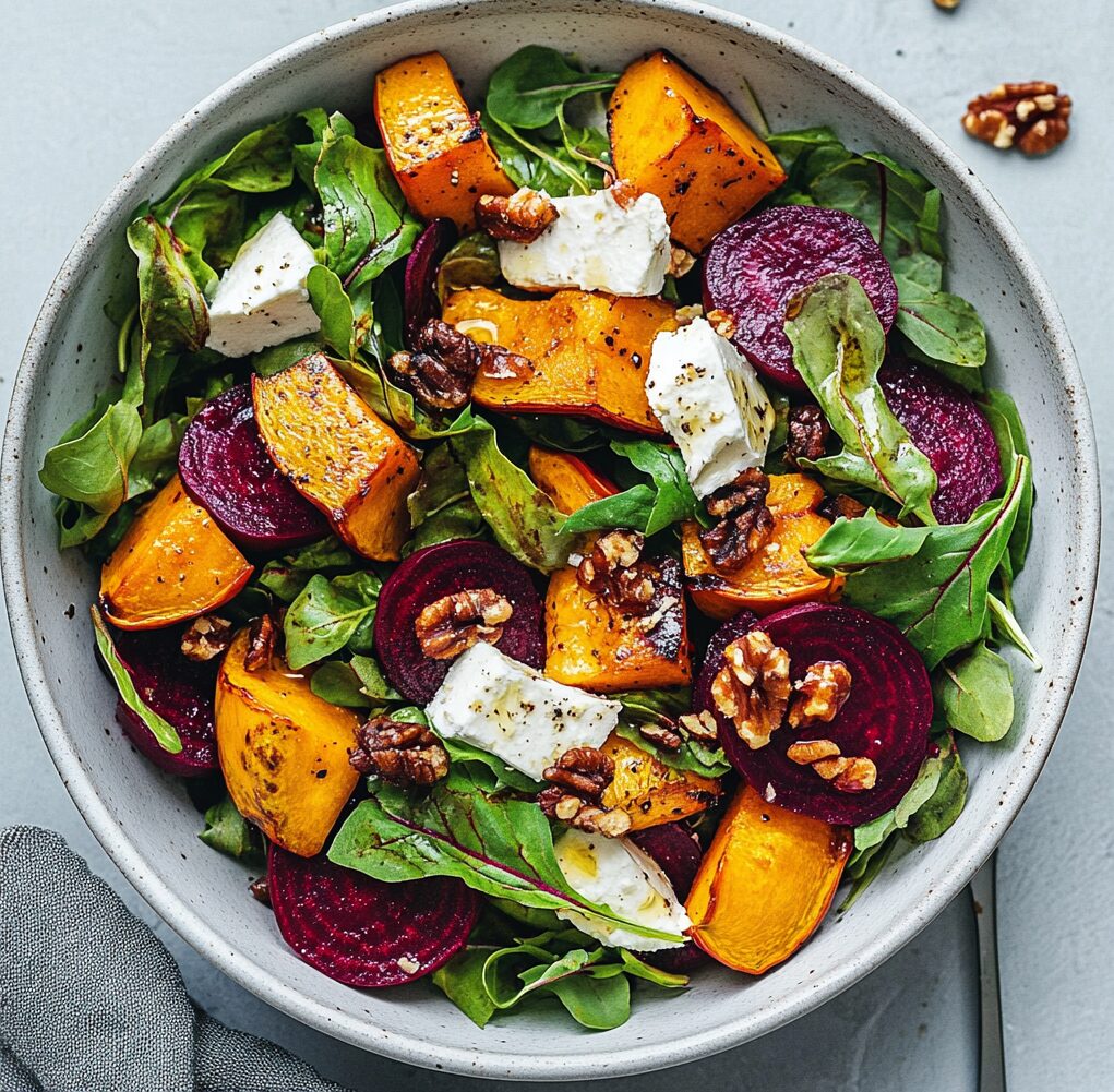 Roasted Pumpkin and Beetroot Salad