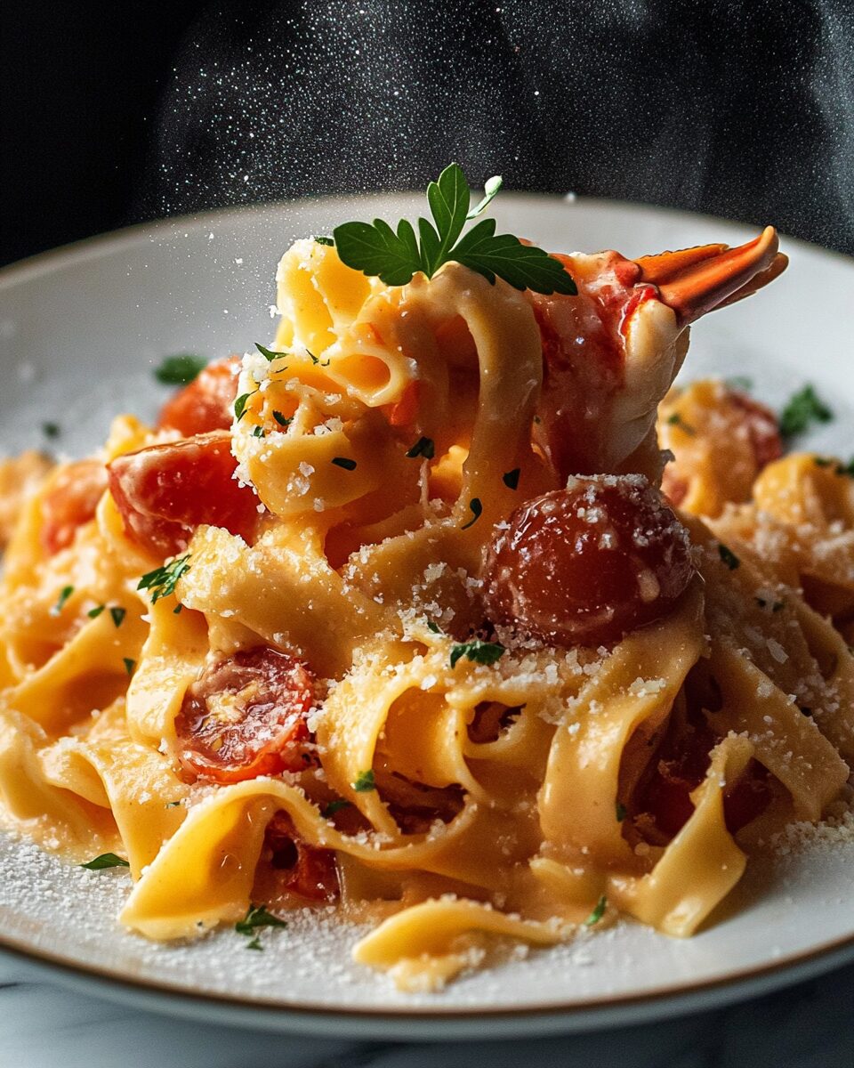 Creamy Tomato and Lobster Pasta