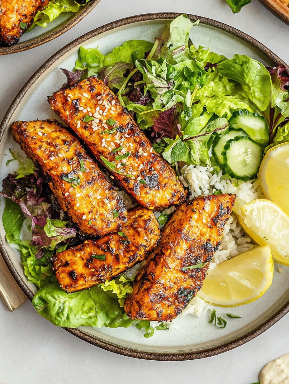 Garlic Herb Marinated Tempeh