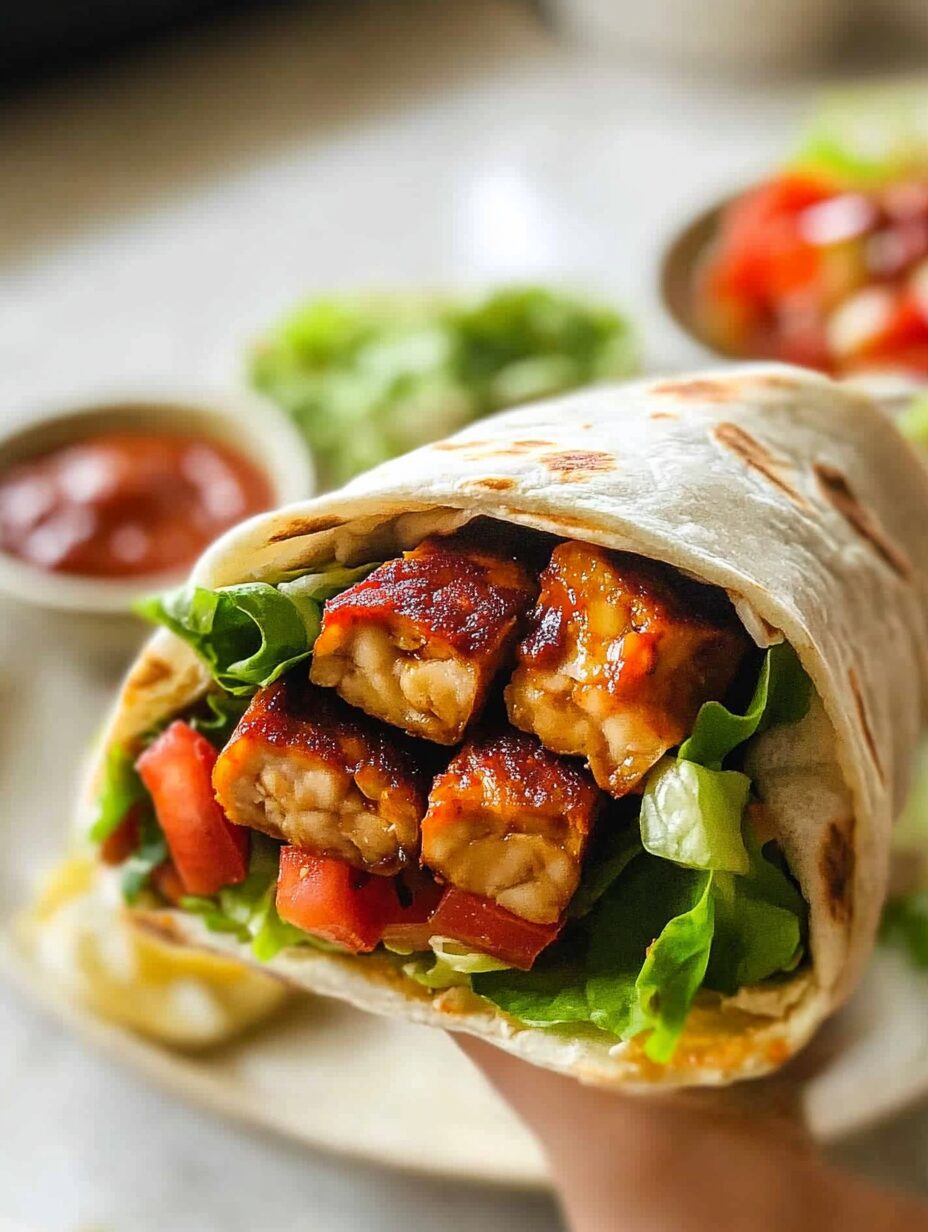 BBQ Tempeh Vegan Burrito