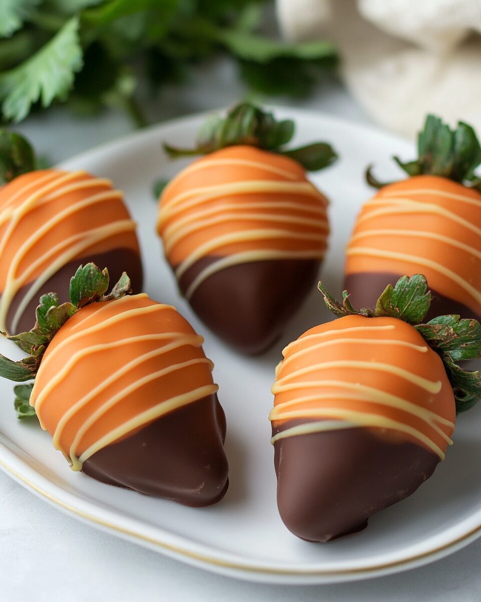 Carrot Chocolate-Covered Strawberries