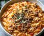 Creamy Tomato Orzo with Ground Beef