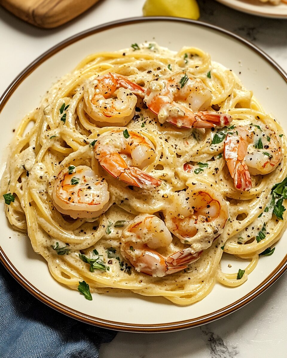 Creamy Garlic Shrimp Pasta