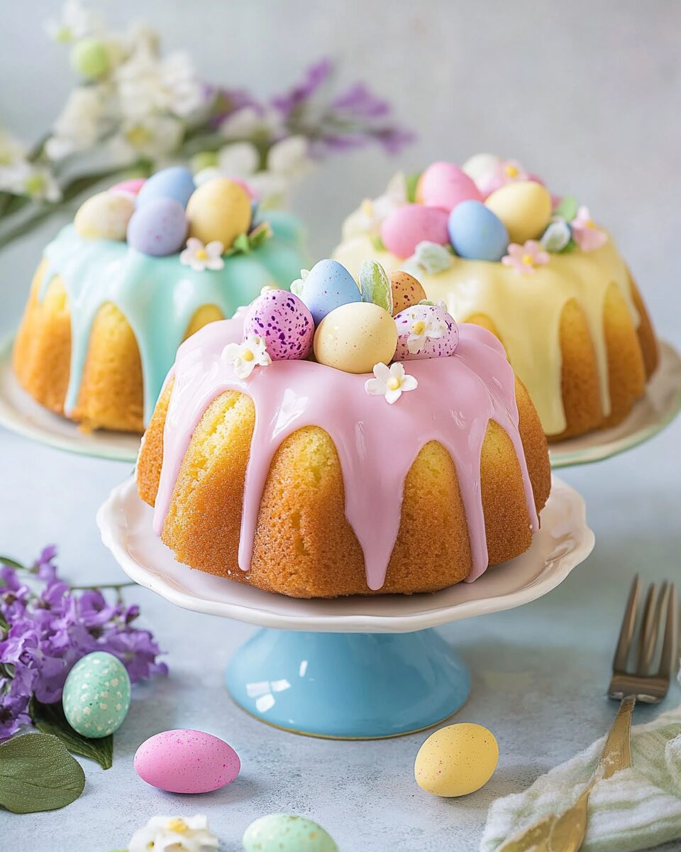 Mini Easter Bundt Cakes