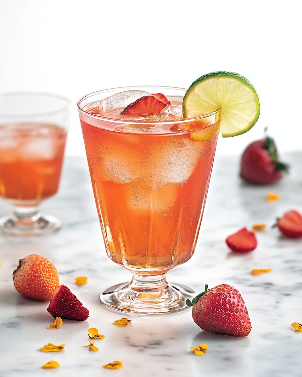 Refreshing Strawberry Lime Gimlet