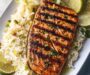 Trini Grilled Salmon with Cilantro Lime Rice
