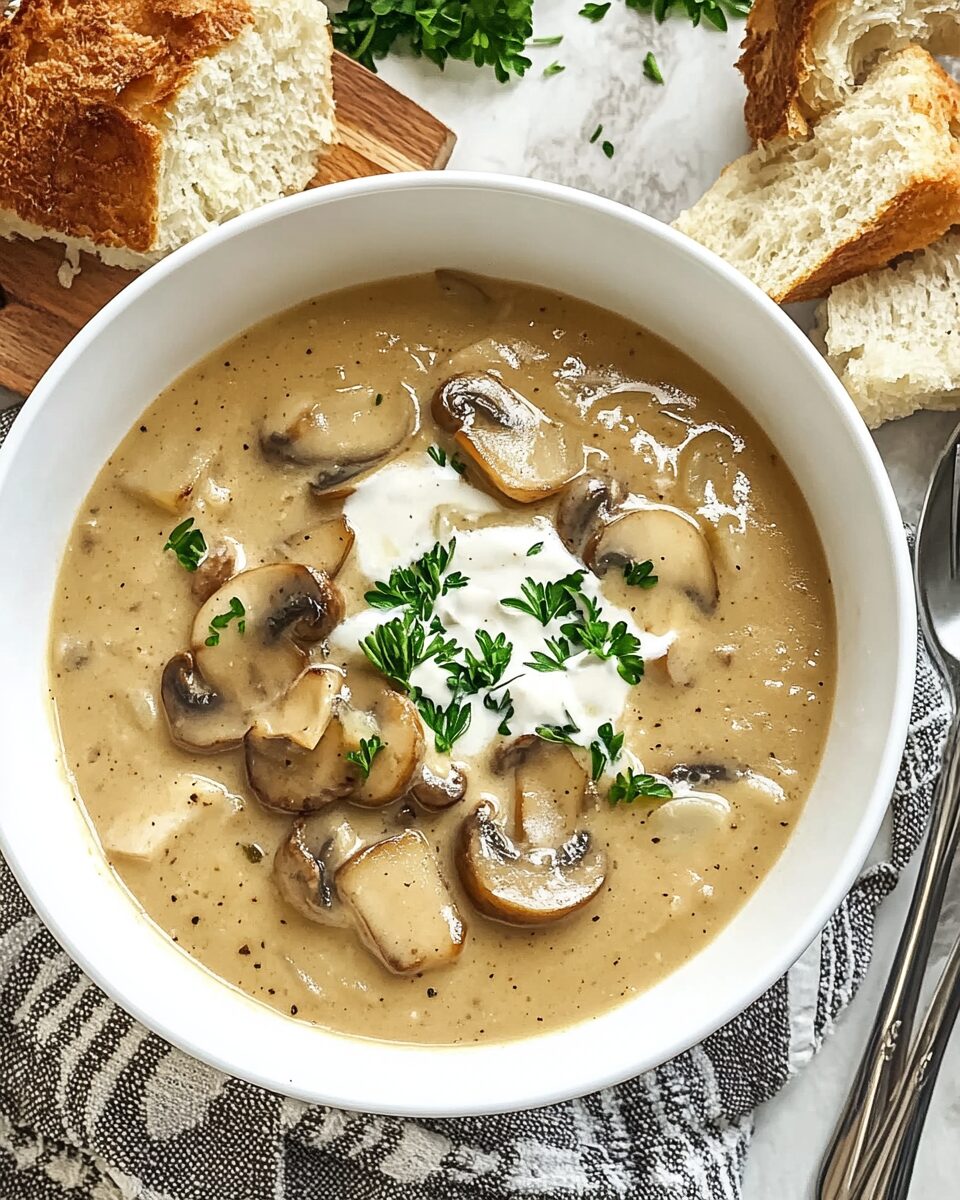 Vegan Hungarian Mushroom Soup