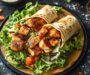 Crispy Spiced Chicken Caesar Salad Wraps