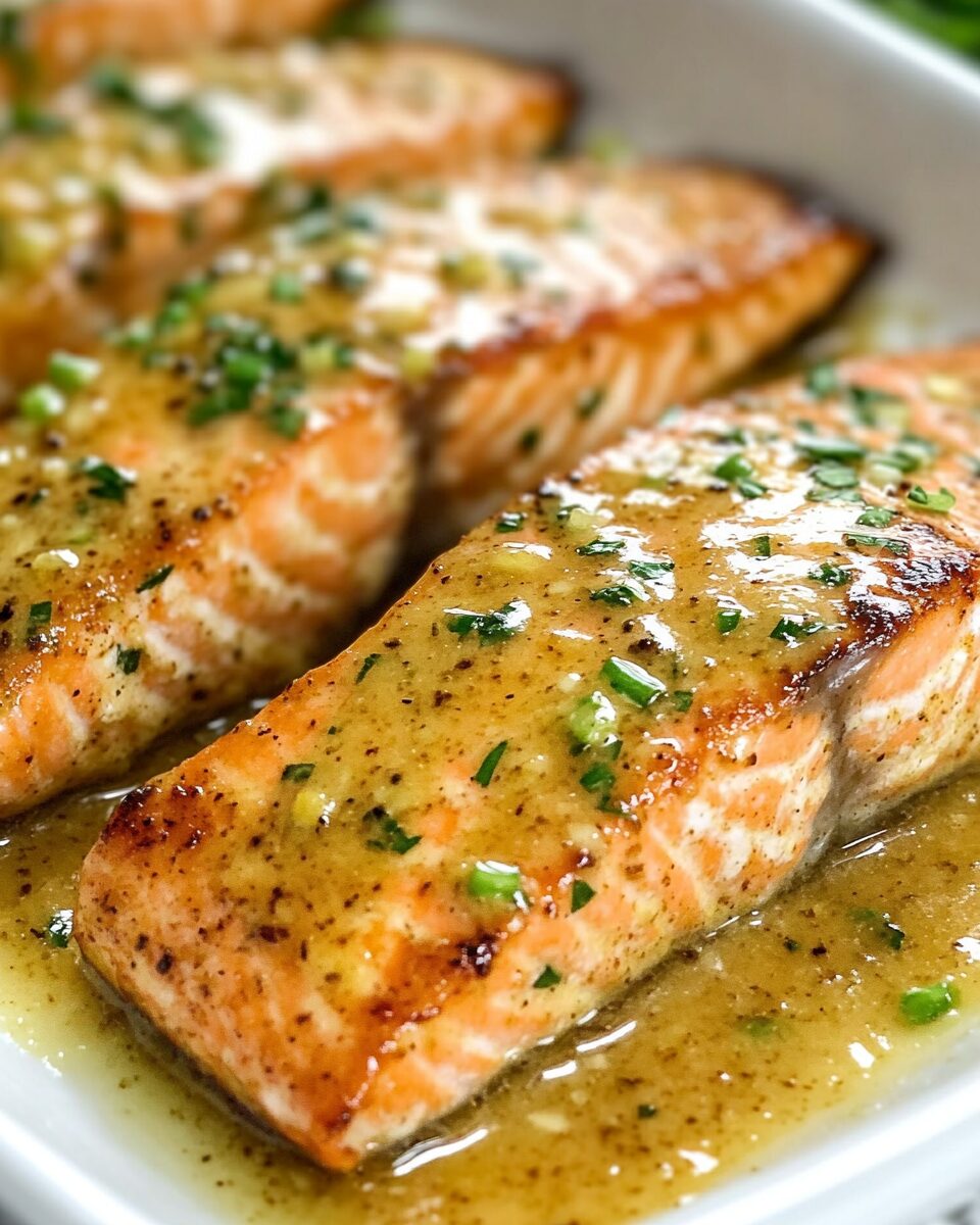 Buttered Honey Mustard Oven-Baked Salmon