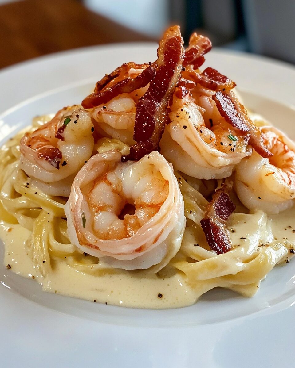 Shrimp & Bacon Fettuccine Alfredo