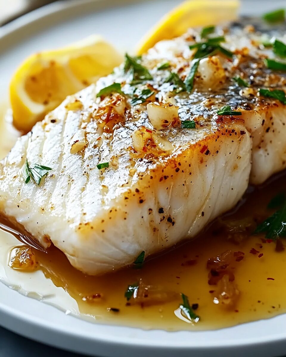 Honey Dijon Slow-Cooked Sea Bass