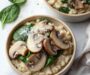 Creamy Mushroom and Spinach Risotto