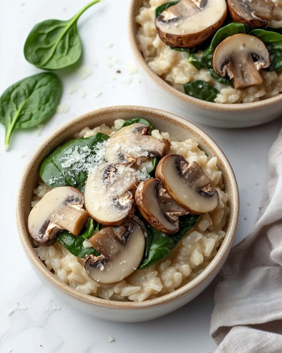 Creamy Mushroom and Spinach Risotto