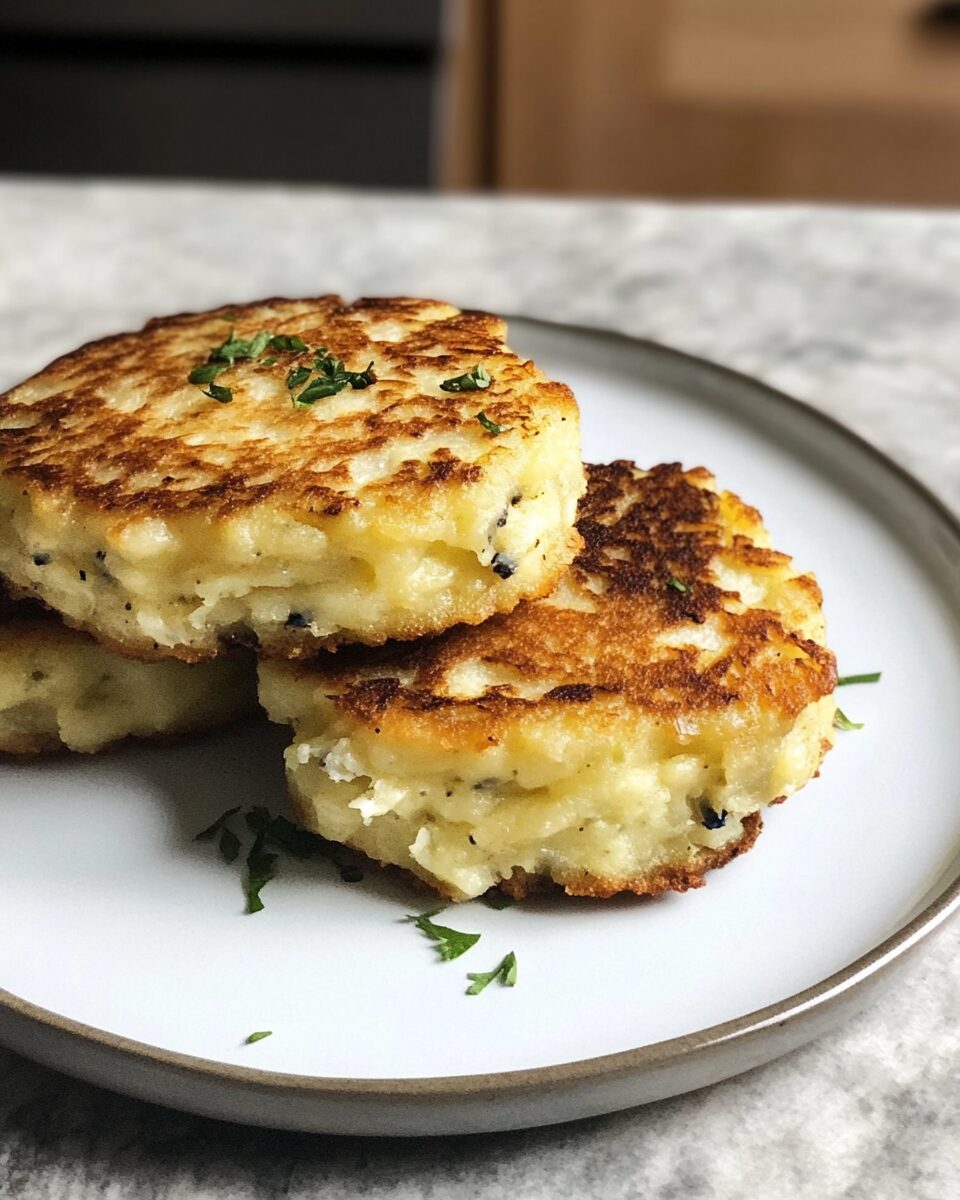 Blue Cheese, Onion, and Potato Cakes
