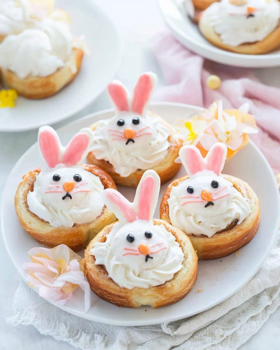Easter Bunny Cinnamon Rolls