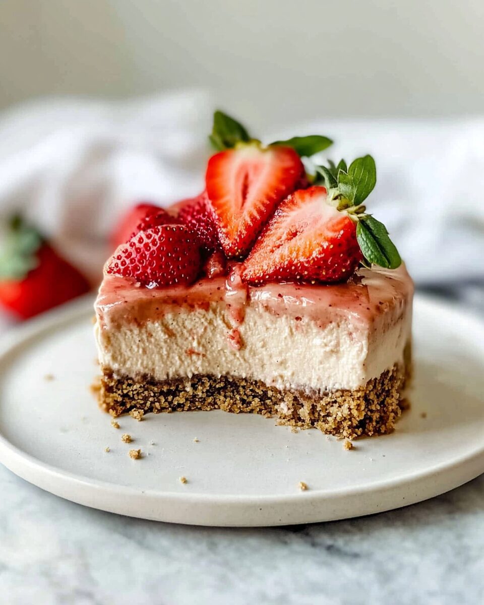 Gluten-Free Vegan Strawberry Cheesecake