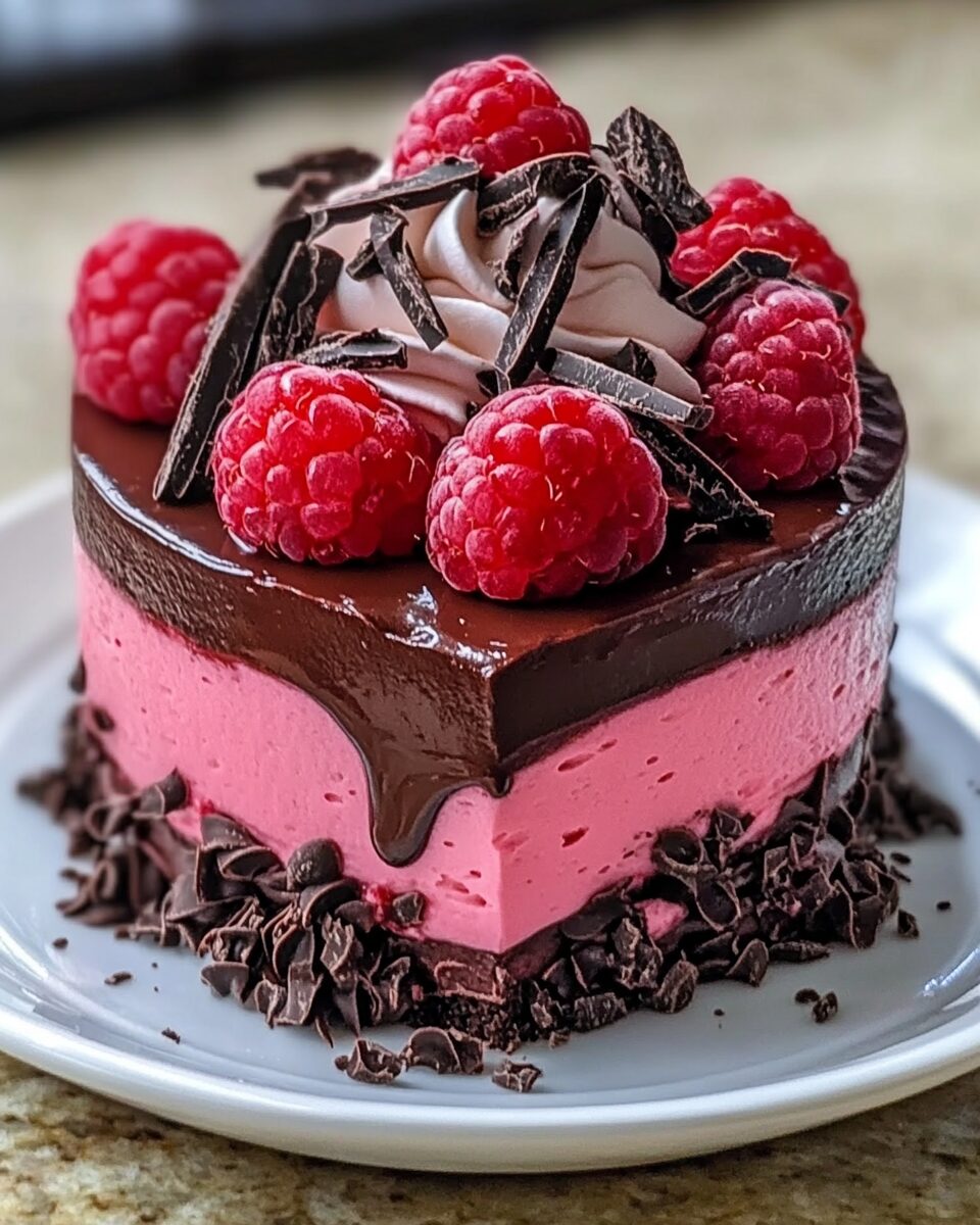 Heavenly Raspberry Chocolate Mousse Cake