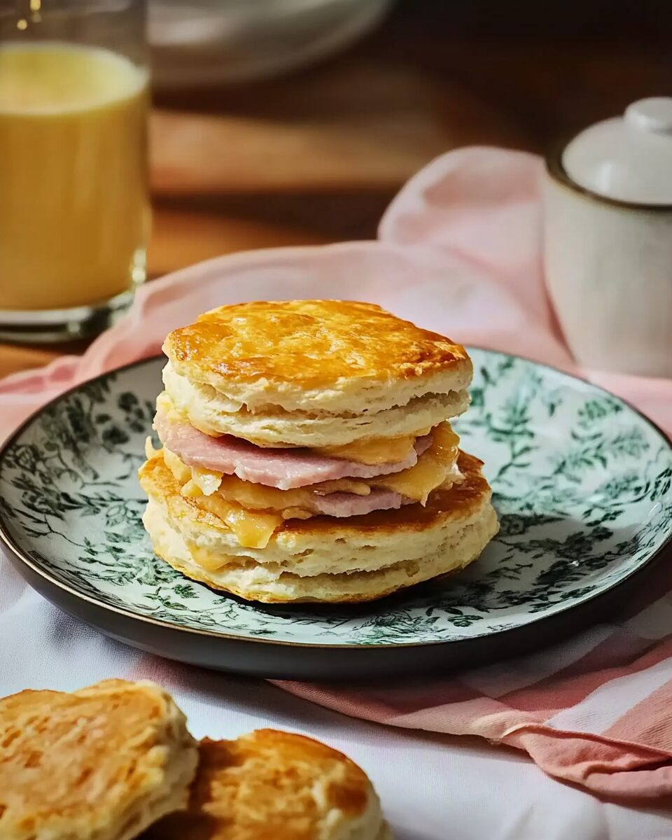 Ham and Cheese Buttermilk Biscuits