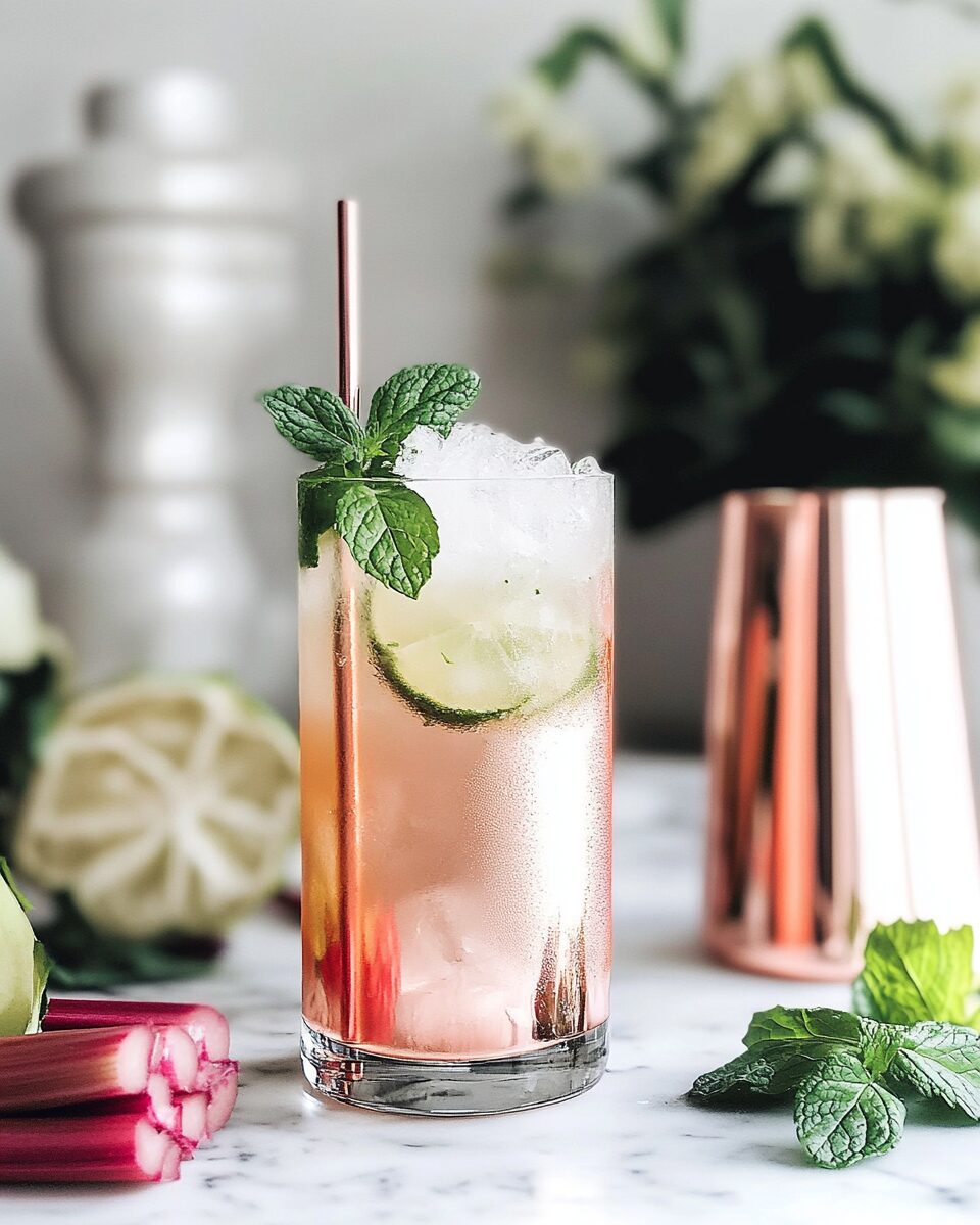 Rhubarb Mint Mojito