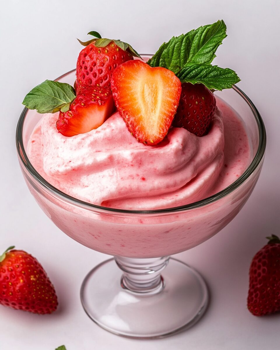 Strawberry Cottage Cheese Mousse