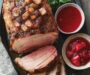 Spiced Roast Pork with Rhubarb Sauce