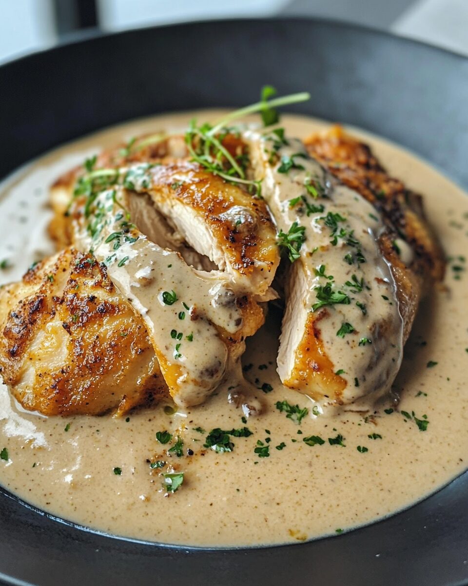 Irish Chicken in Whiskey Cream Sauce