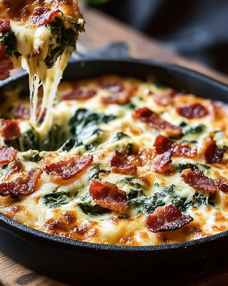 Cheesy Bacon Spinach Dip