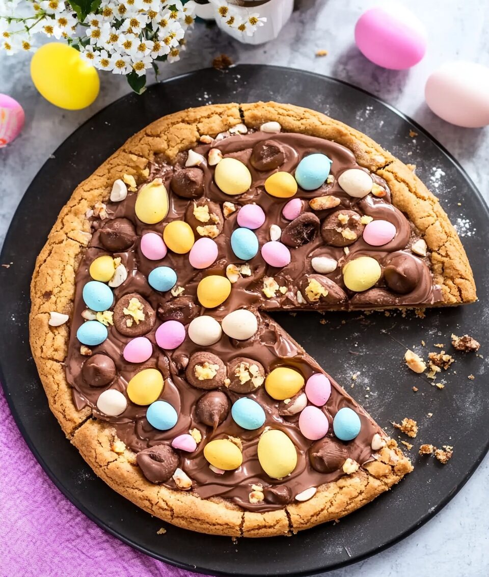 Easter Chocolate Cookie Pizza
