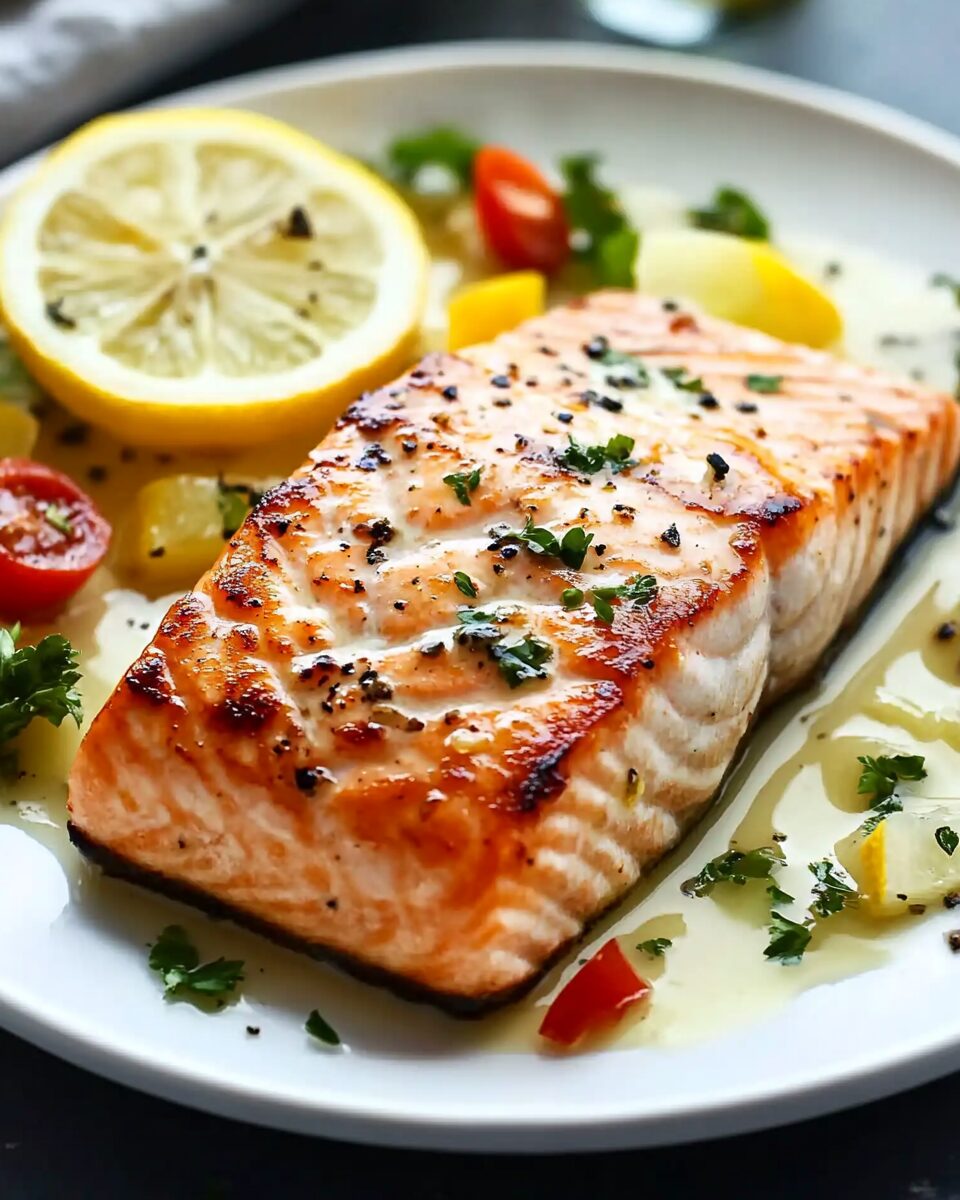 Pan-Seared Salmon with Lemon Butter Sauce