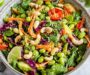 Edamame Crunch Salad with Sesame Cashew Lime Dressing