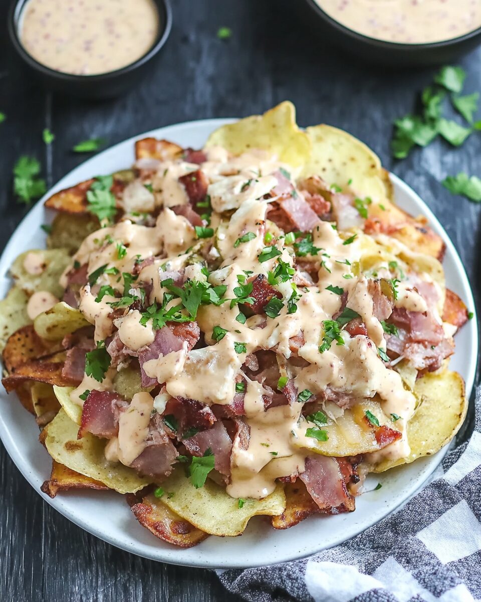 Reuben-Topped Irish Nachos