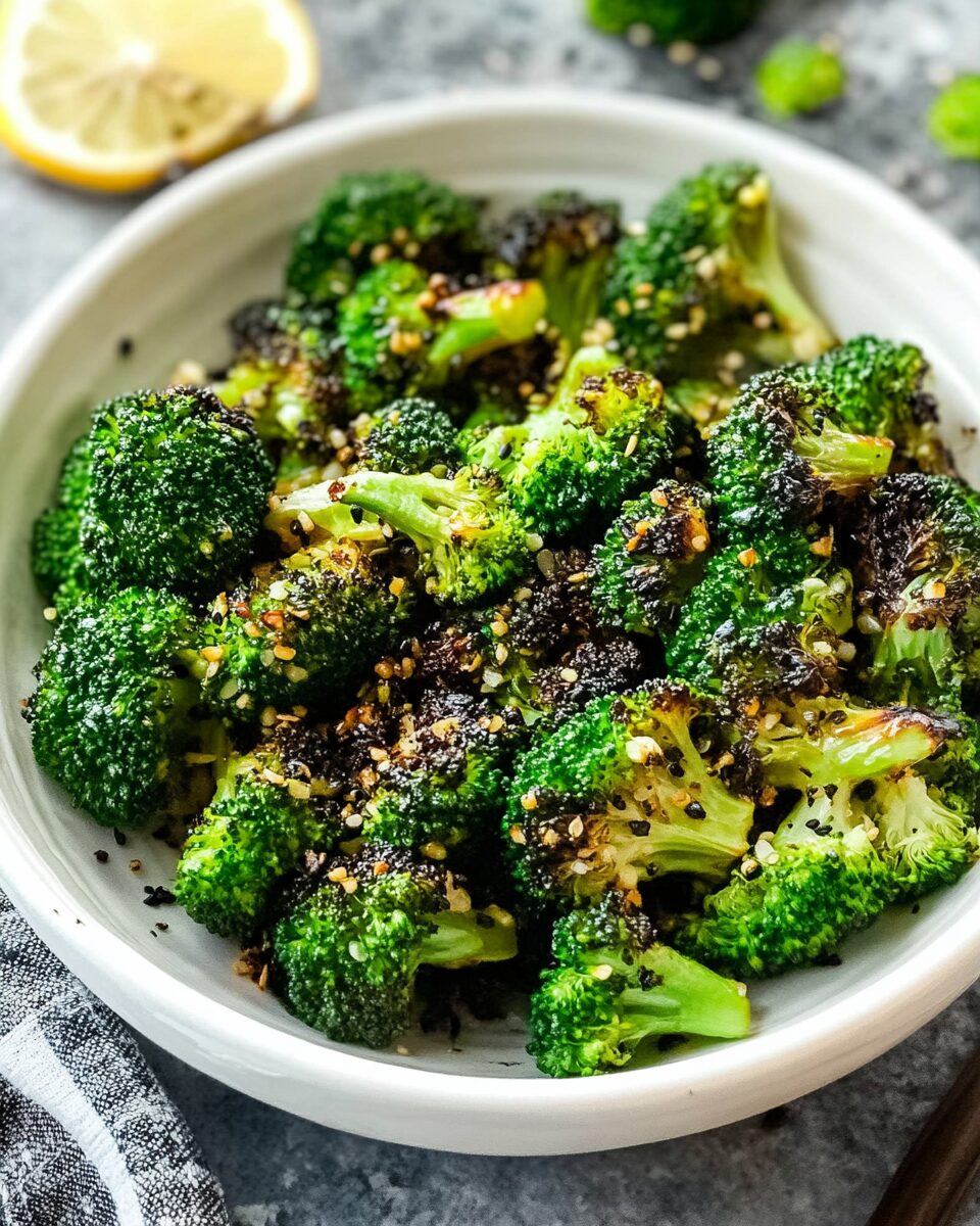 Air Fryer Garlic Roasted Broccoli
