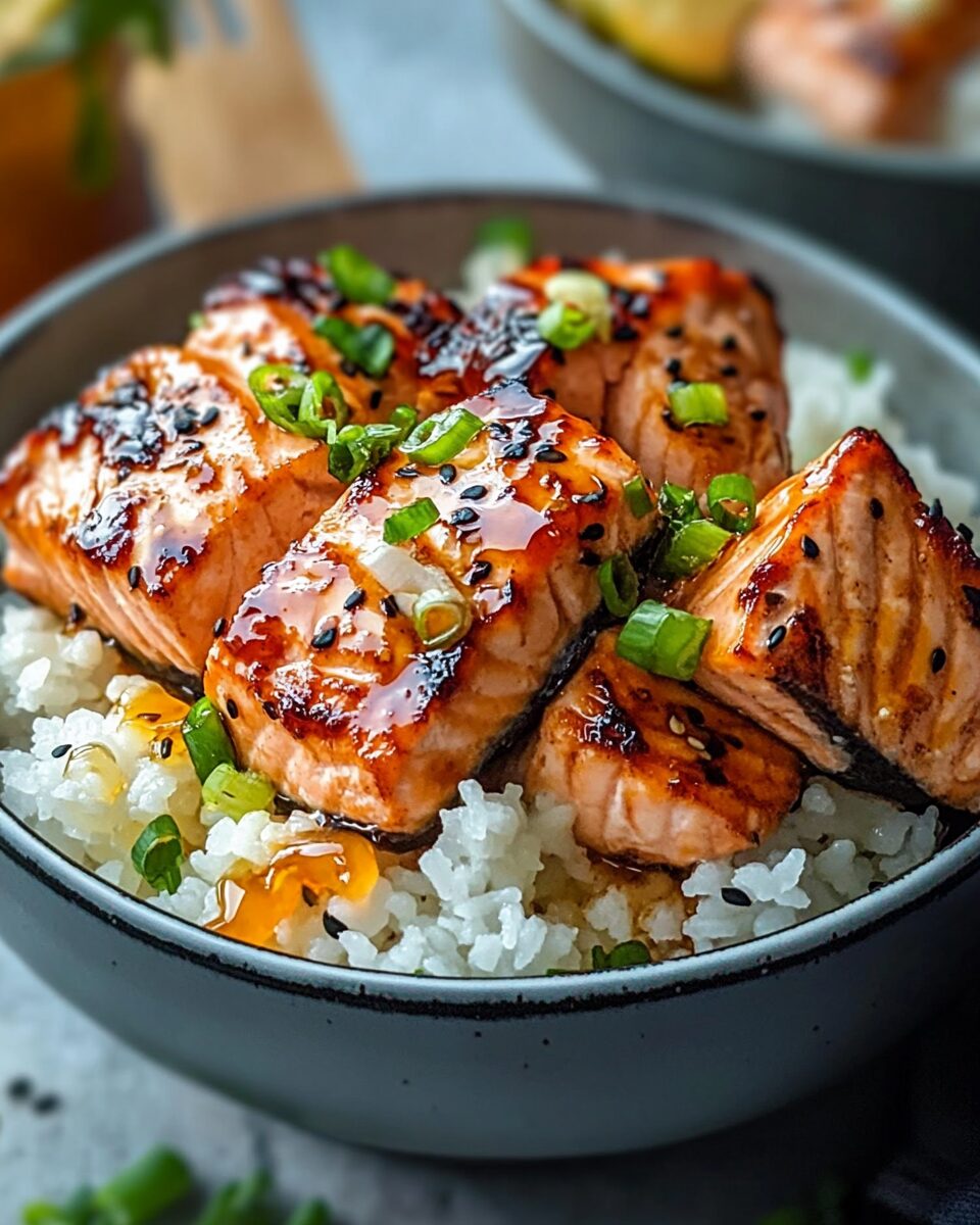 Sriracha Honey Salmon Bowls