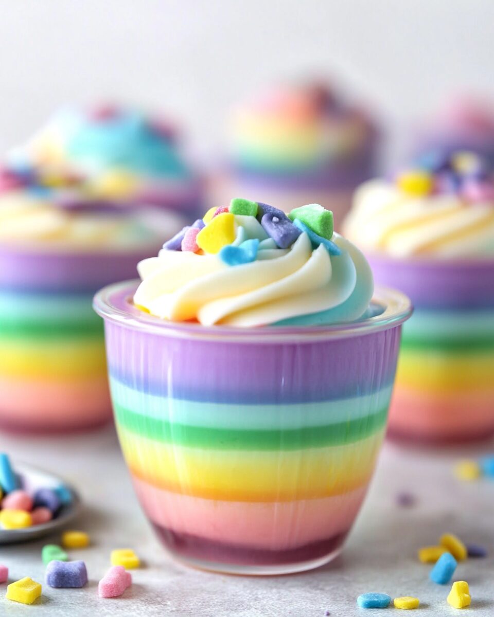 Rainbow Gelatin Cups