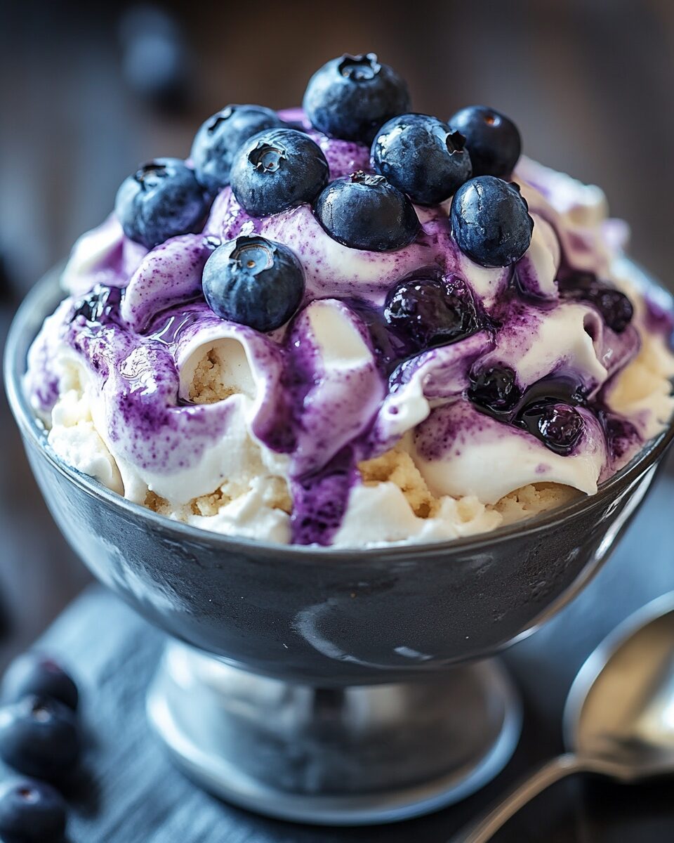 Blueberry and Vanilla Cheesecake Fluff