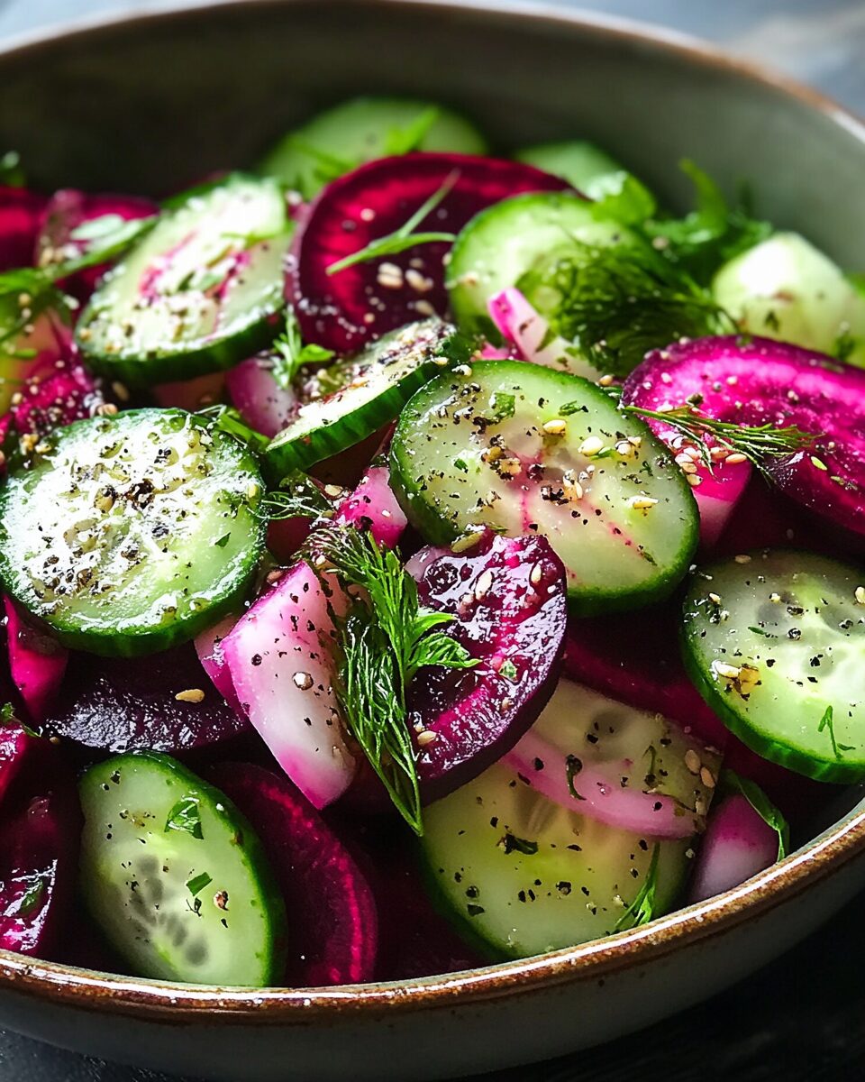 Fresh Cucumber and Beetroot Salad