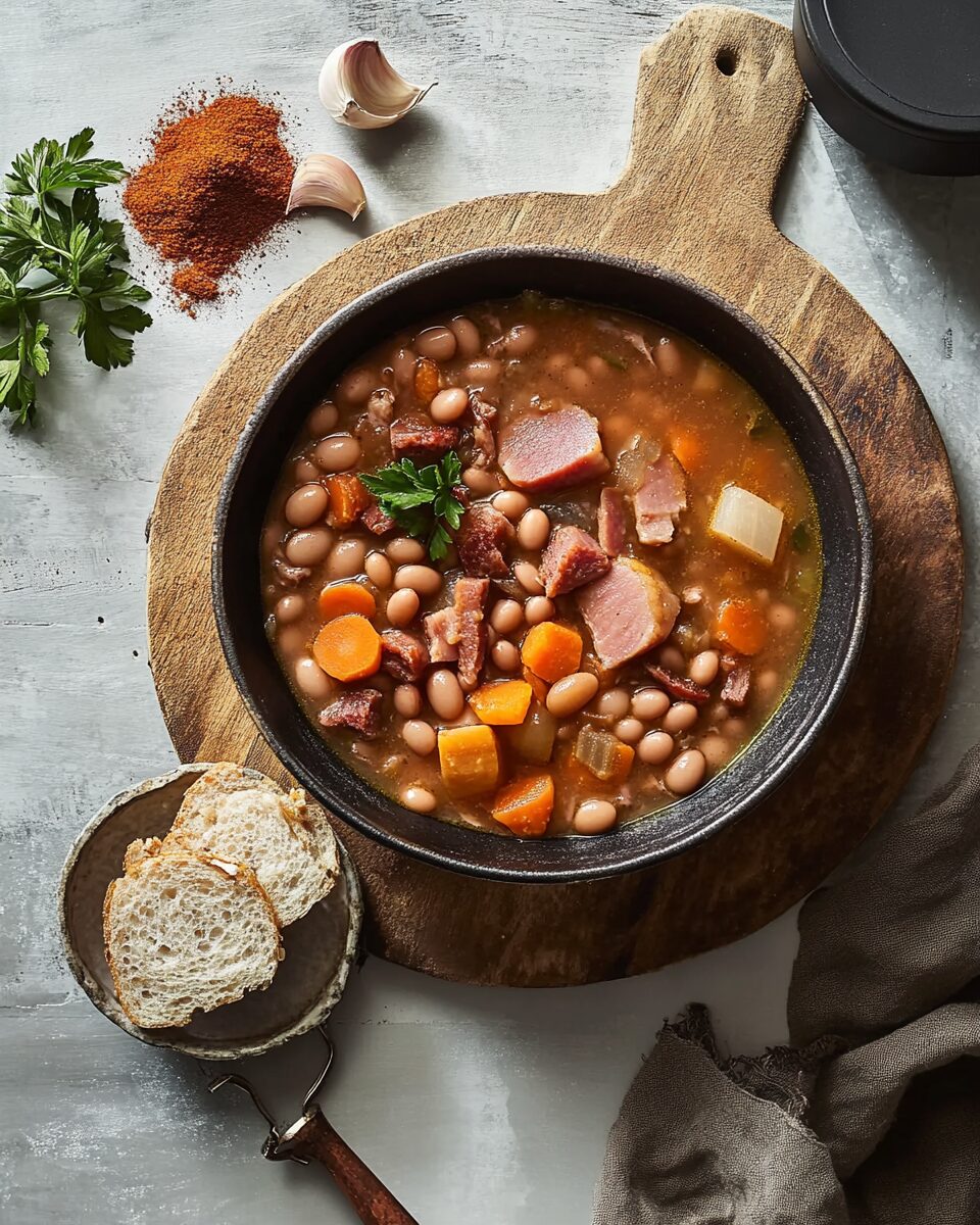 Hearty 15-Bean and Smoked Ham Soup