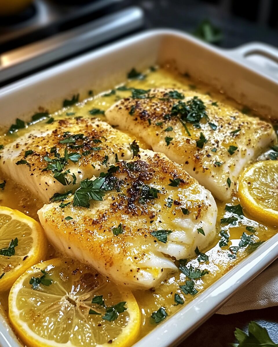 Lemon Butter Baked Cod