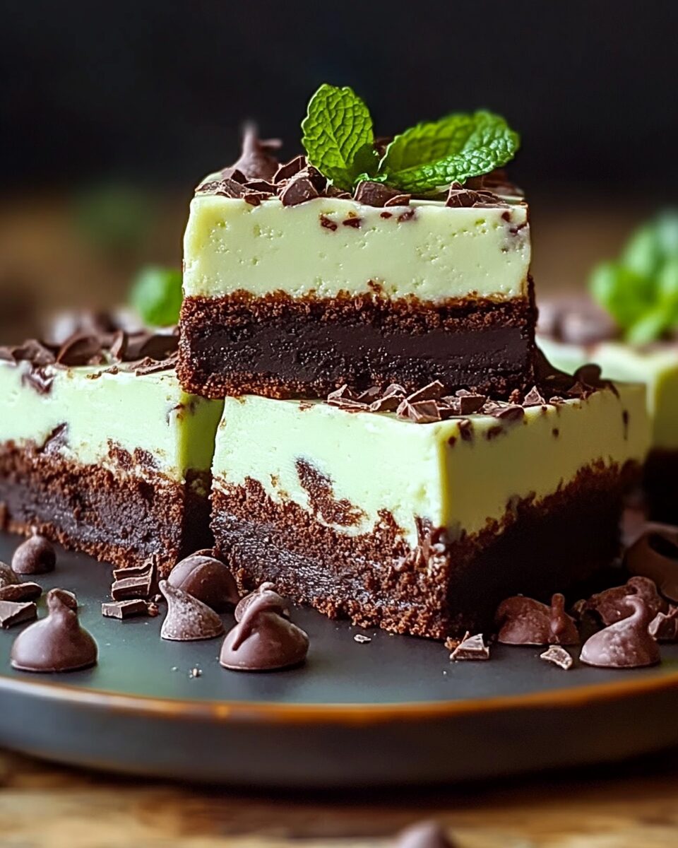 Mint Chocolate Cheesecake Brownies