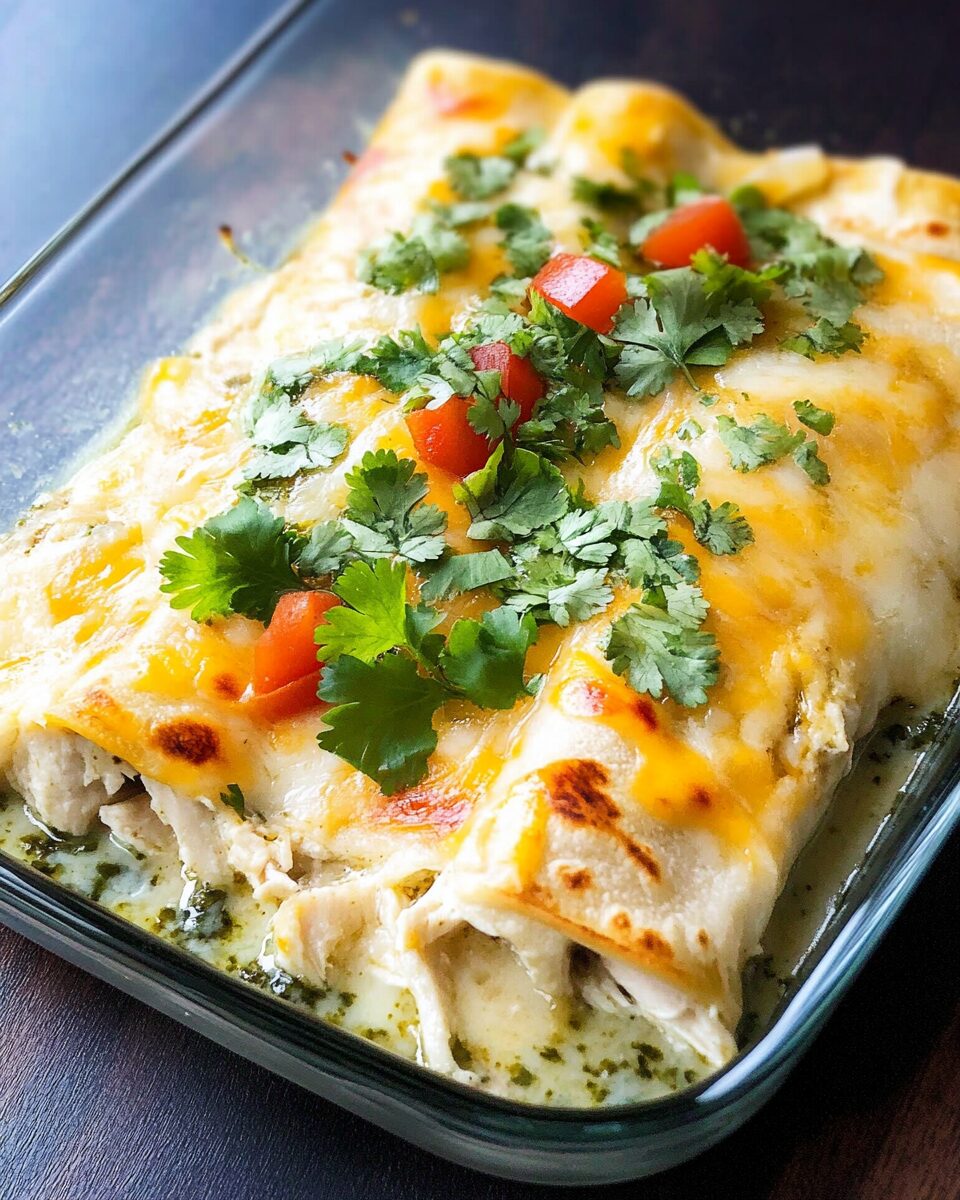 Salsa Verde Chicken Enchiladas