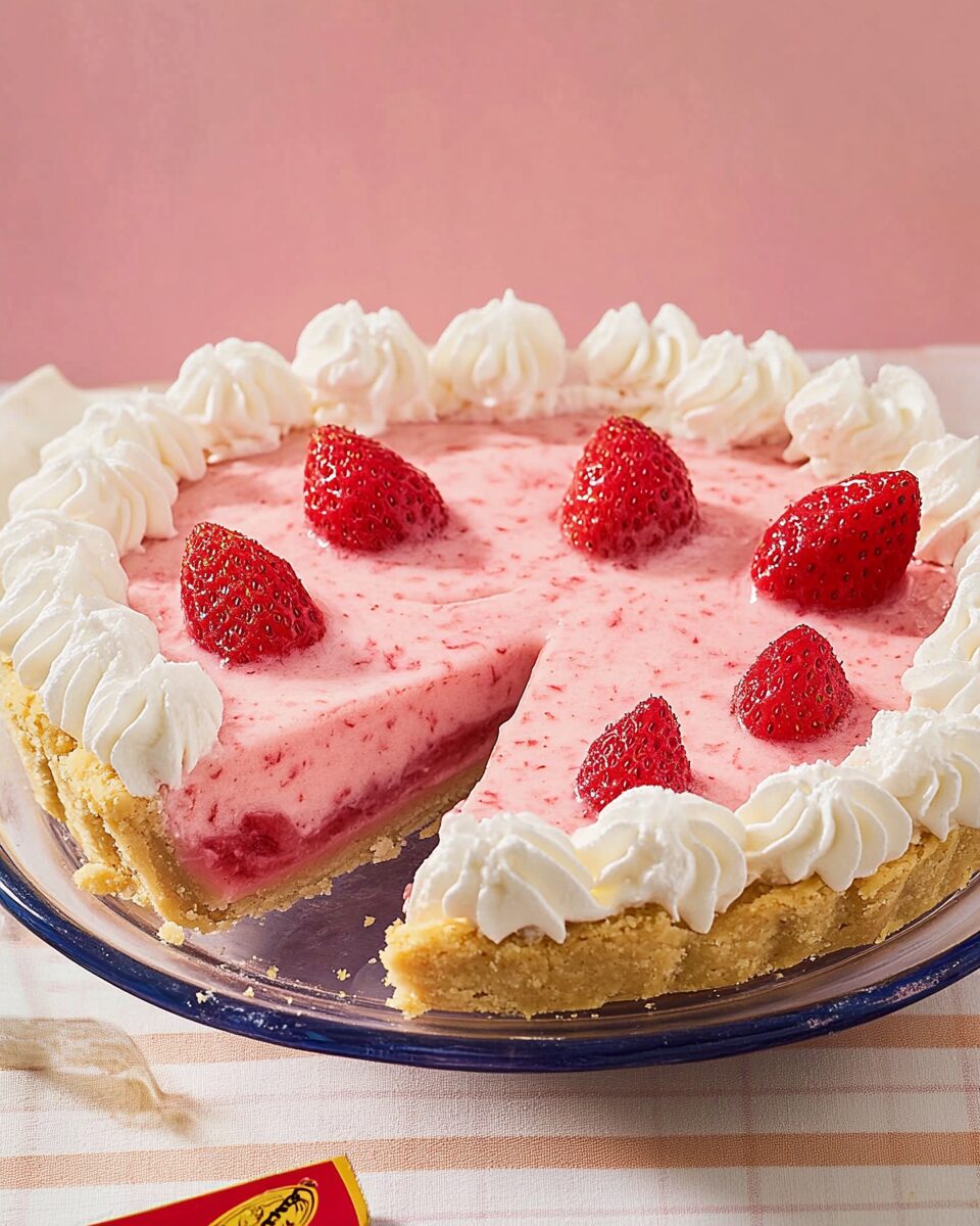 Strawberry Rhubarb Mousse Pie